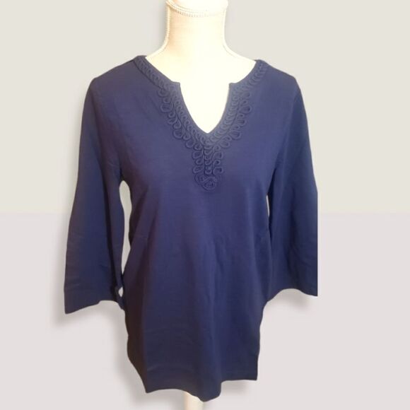 TOMMY BAHAMA Bell Sleeve Split Seam Tunic - Picture 1 of 3